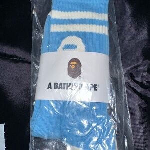 Bape- A Bathing Ape socks- Blue and white
